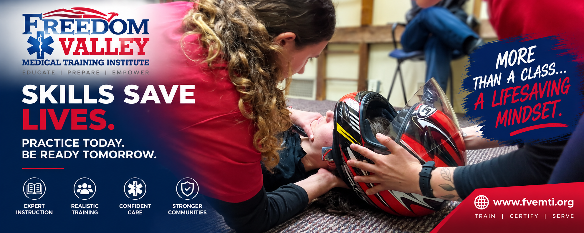 Freedom Valley Medical Training Institute is a local, non-profit organization that provides community response education to communities in the Montgomery, Bucks, Chester, and Berks County areas. 